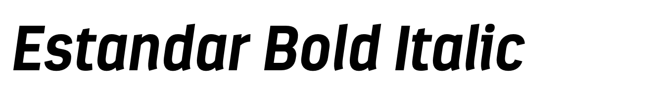 Estandar Bold Italic